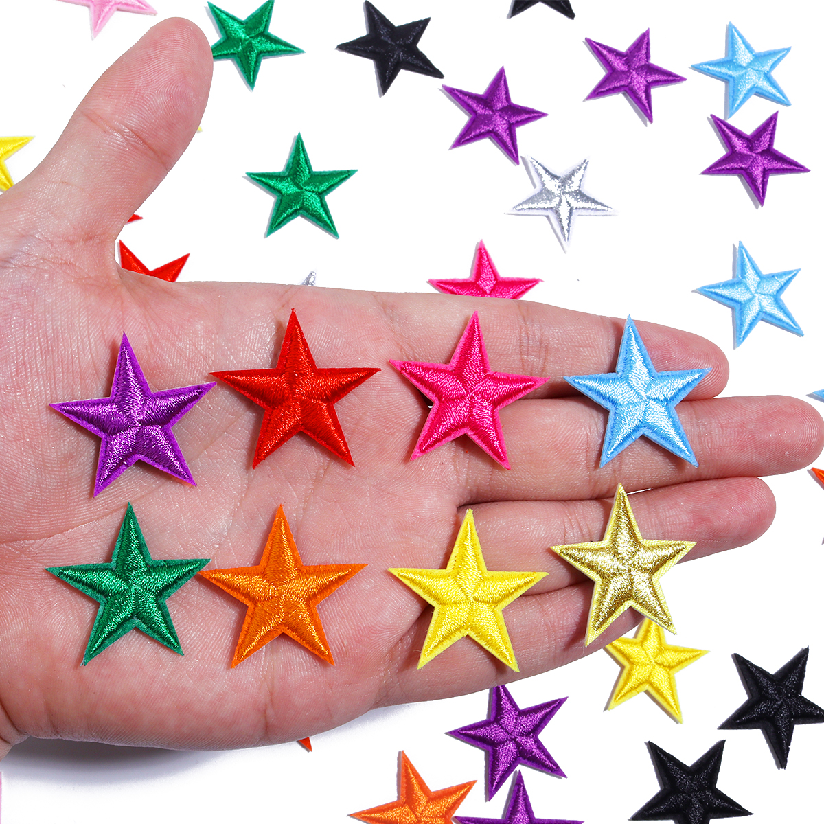 Iron On Patch - 10pcs Small Mini Star Embroidery Iron