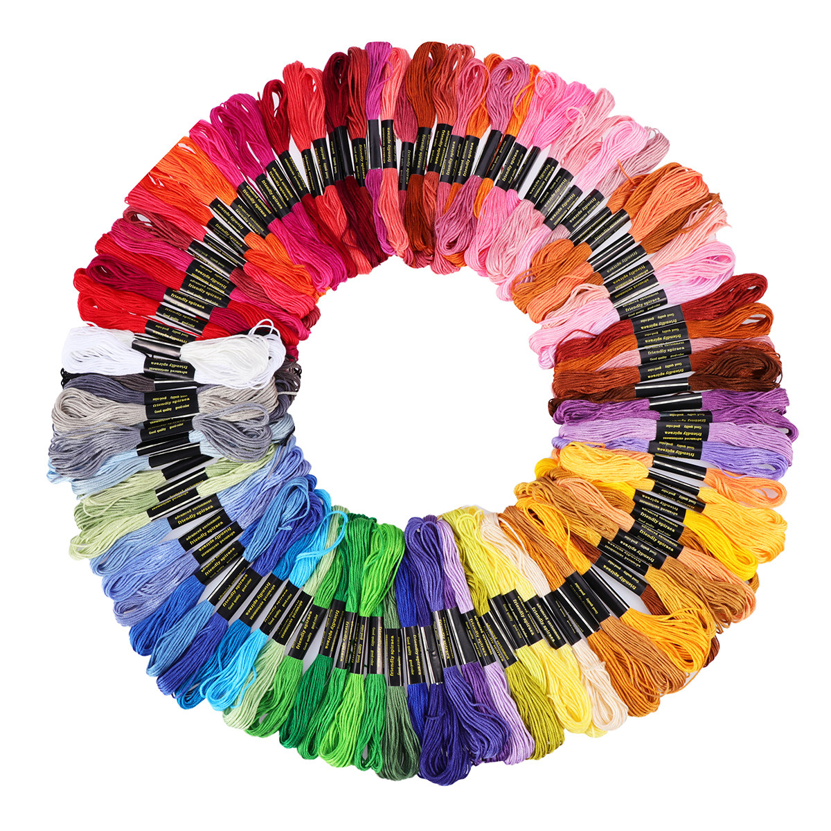Embroidery Floss Thread - 100Pcs 8M Multicolor Cross Stitch Embroidery