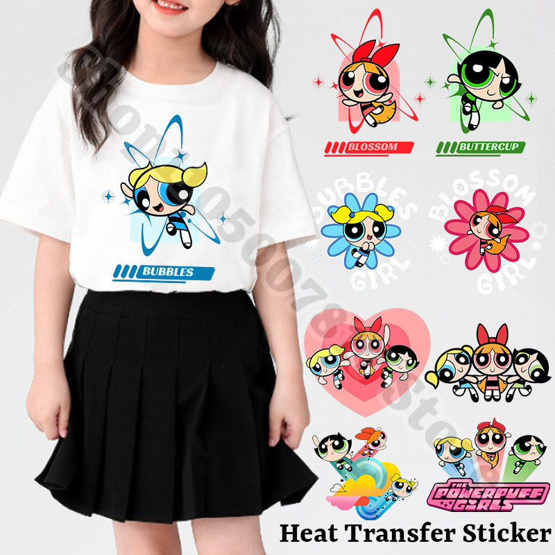 Iron On Patch - Kawaii The Powerpuffs Girls Creative Iron