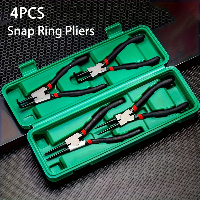 Snap Button Plier - 4 Pcs Snap Ring Pliers Set,