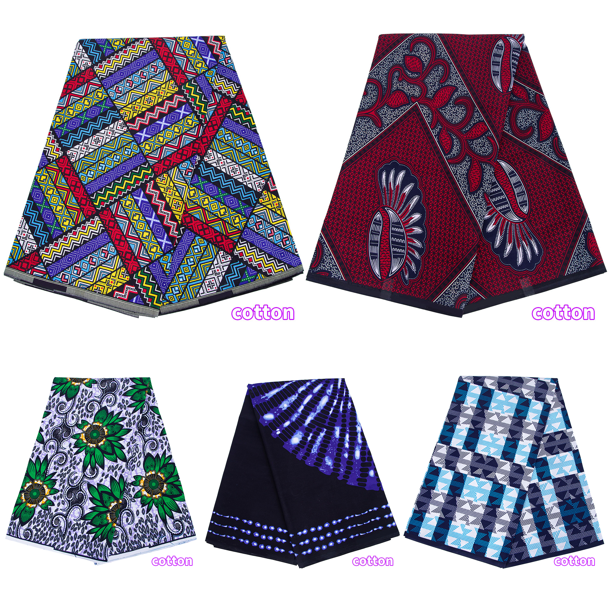 Sewing Batik - African Fabric Cotton Kente Cloth By