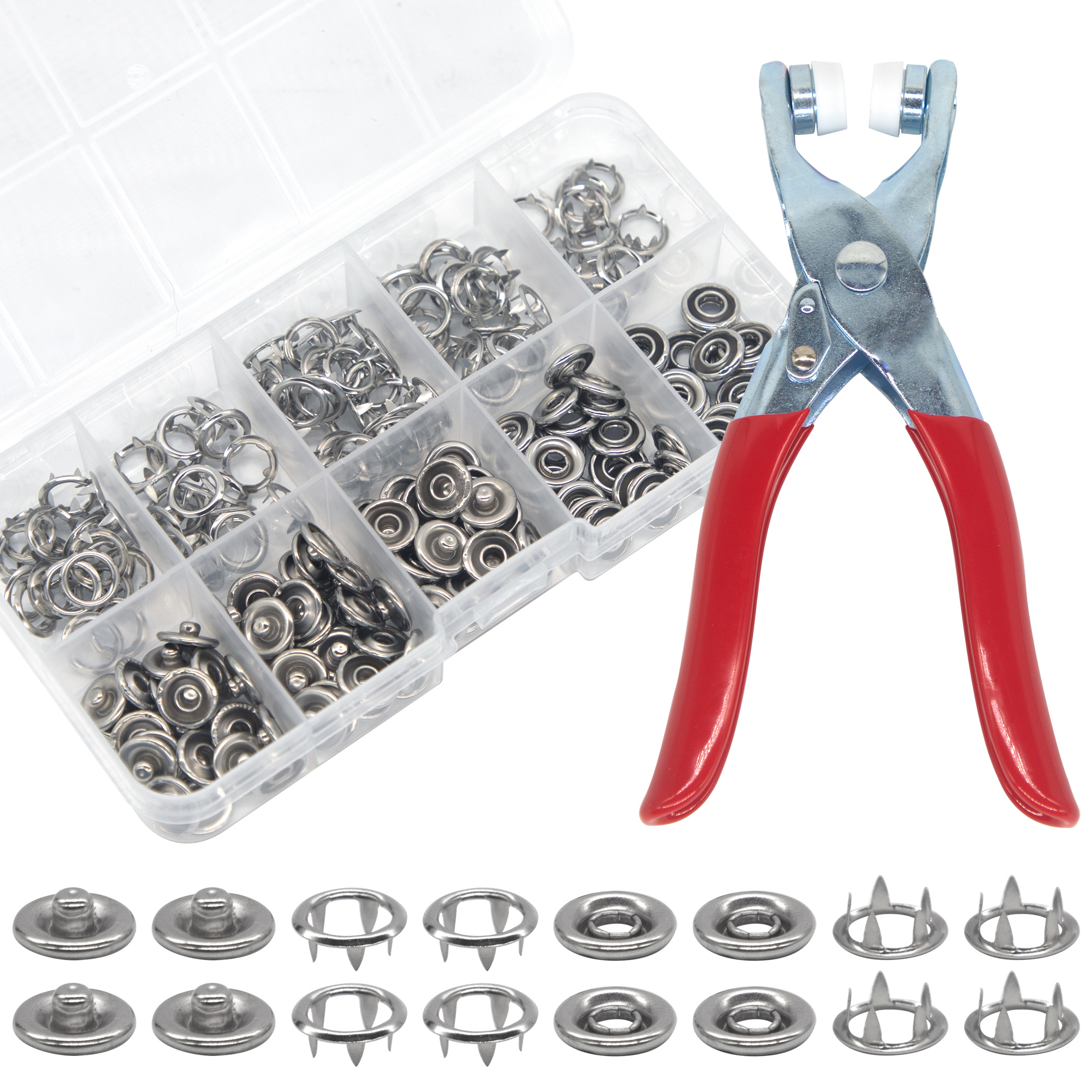 Snap Button Plier - 50 Sets Snap Fasteners Kit Tool,