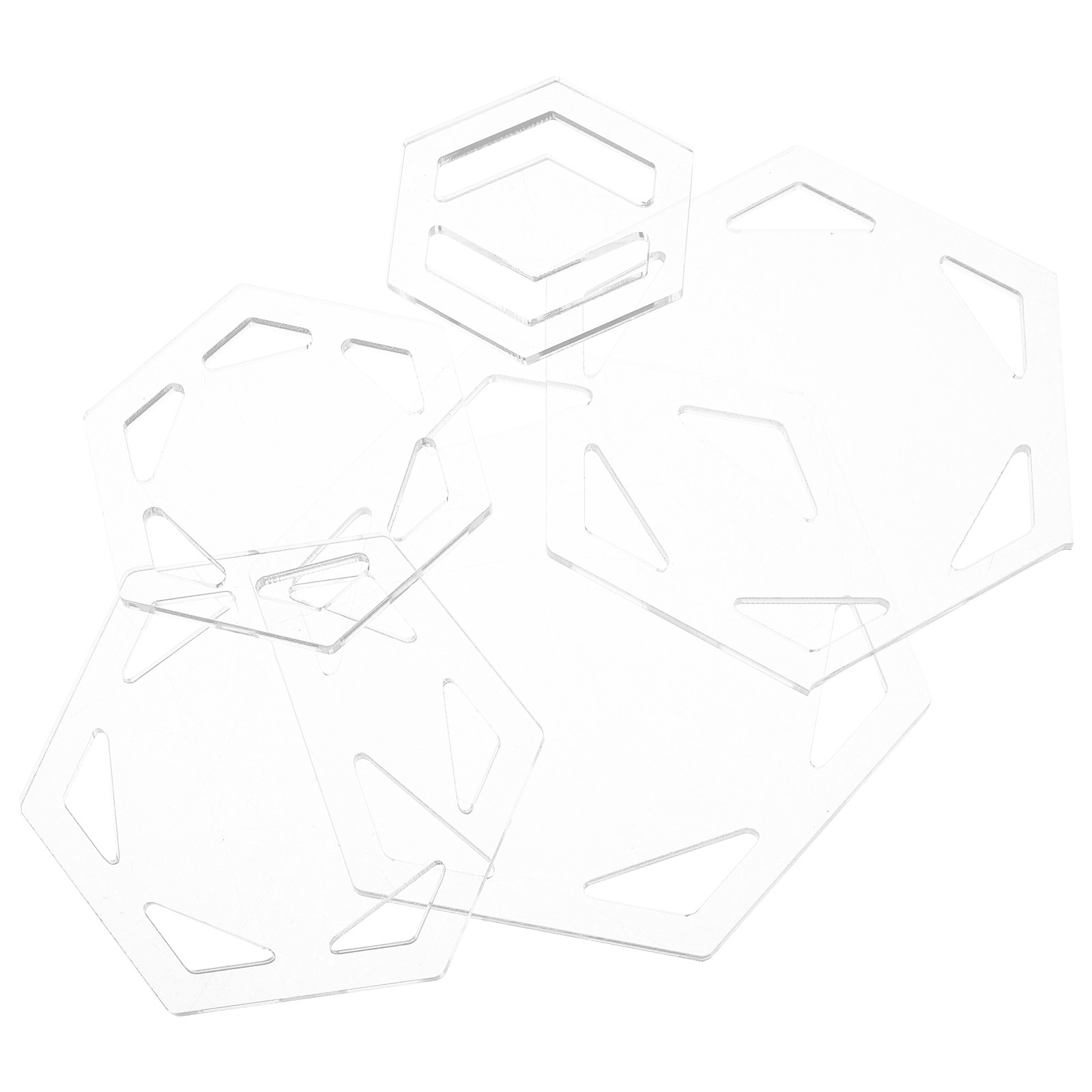 Sewing Production - 5Pcs Quilting Templates Hexagon Acrylic Transparent