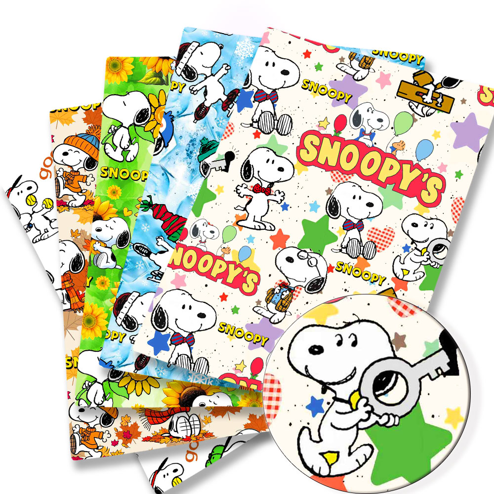 Sewing Textiles - TAKARA TOMY Snoopy fabric140x50CM Cartoon printed