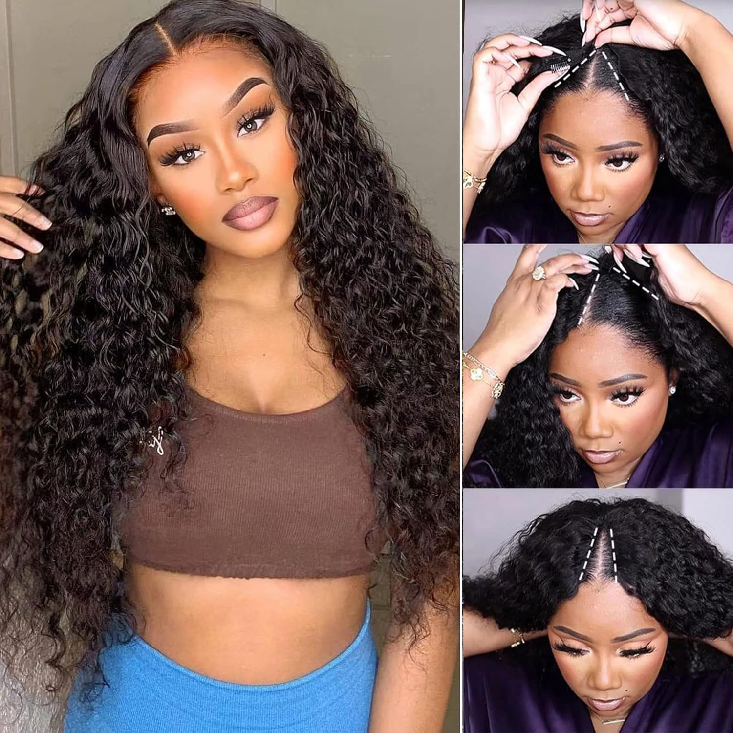 Deep Wave V Part Wig Human Hai - Sewing V incelemesi ve fiyatı