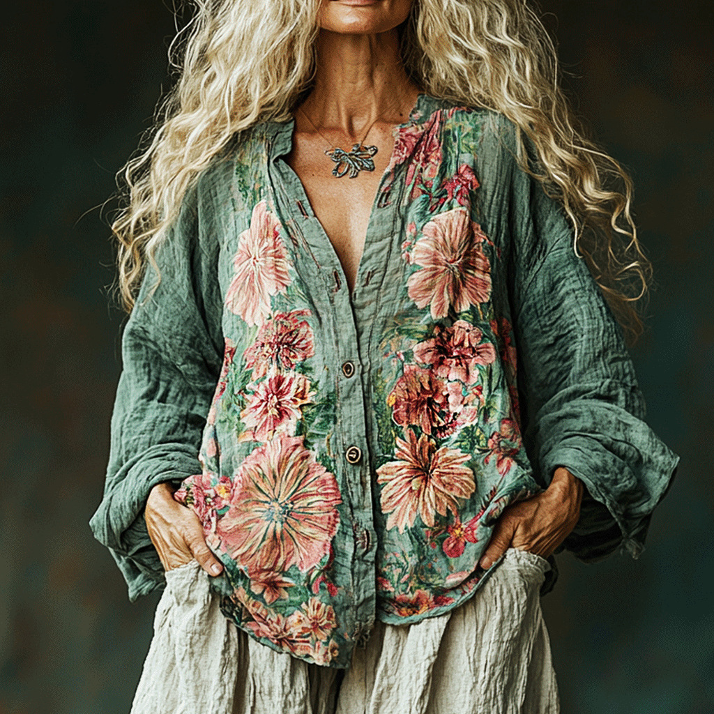 Vintage Floral Printed Shirts  - Sewing V incelemesi ve fiyatı
