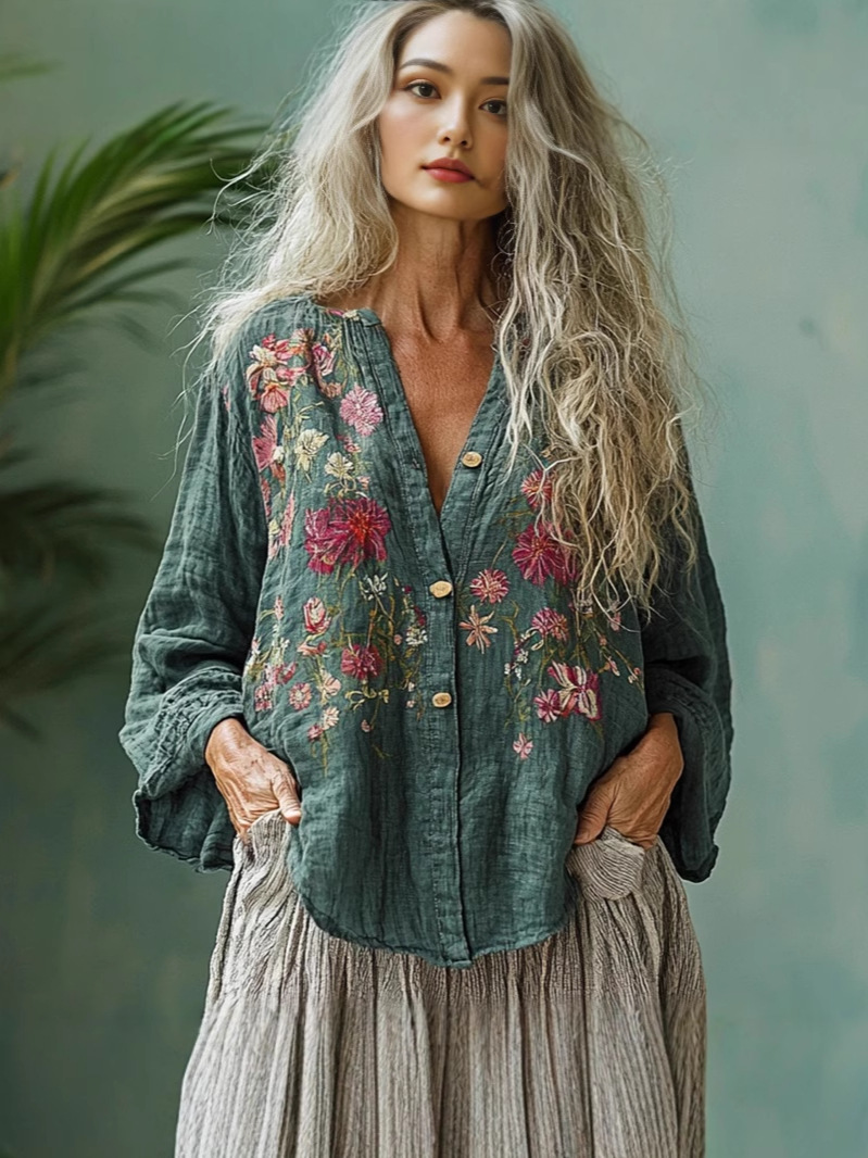 Vintage Floral Printed Shirts  - Sewing V incelemesi ve fiyatı
