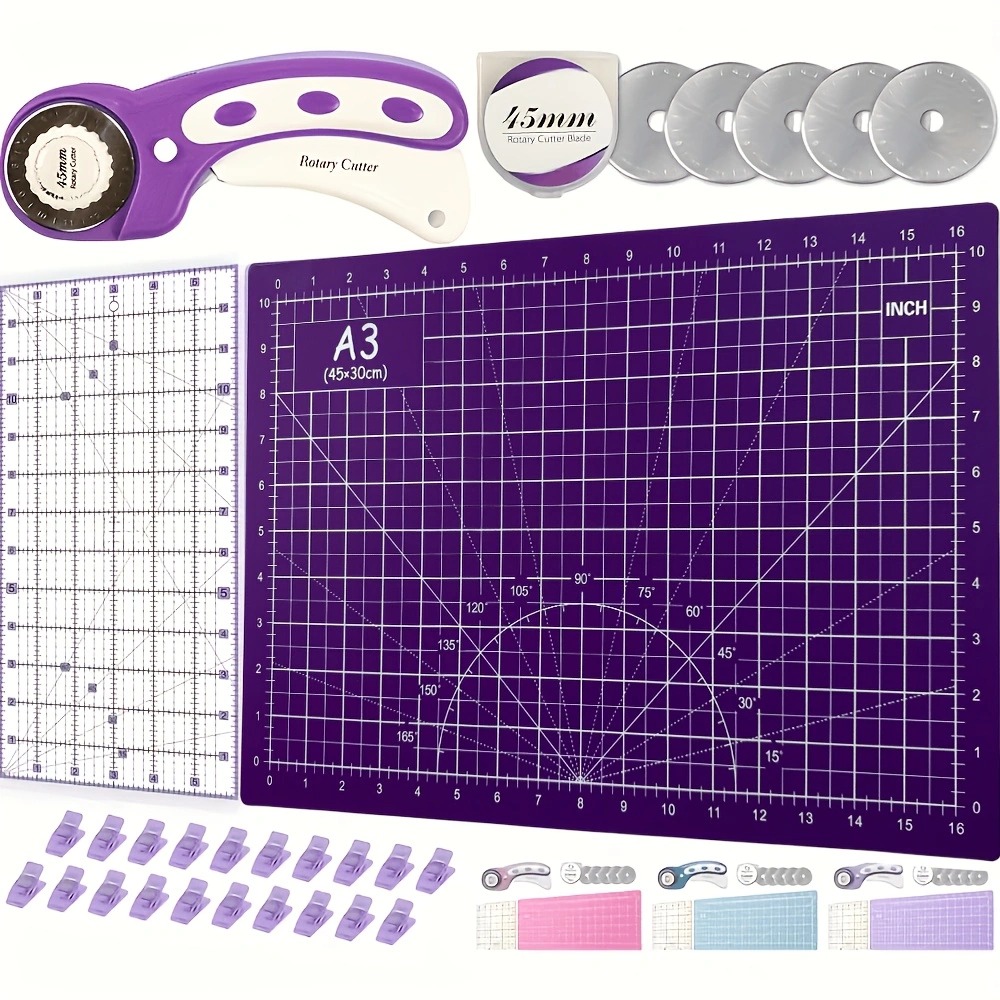 Rotary Cutter Set with A3 Cutt - Quilting Ruler Square incelemesi ve fiyatı