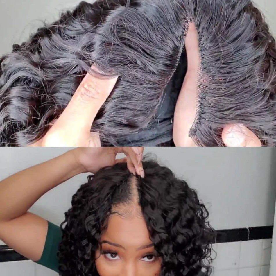 V Part Wigs Human Hair Curly B - Sewing V incelemesi ve fiyatı