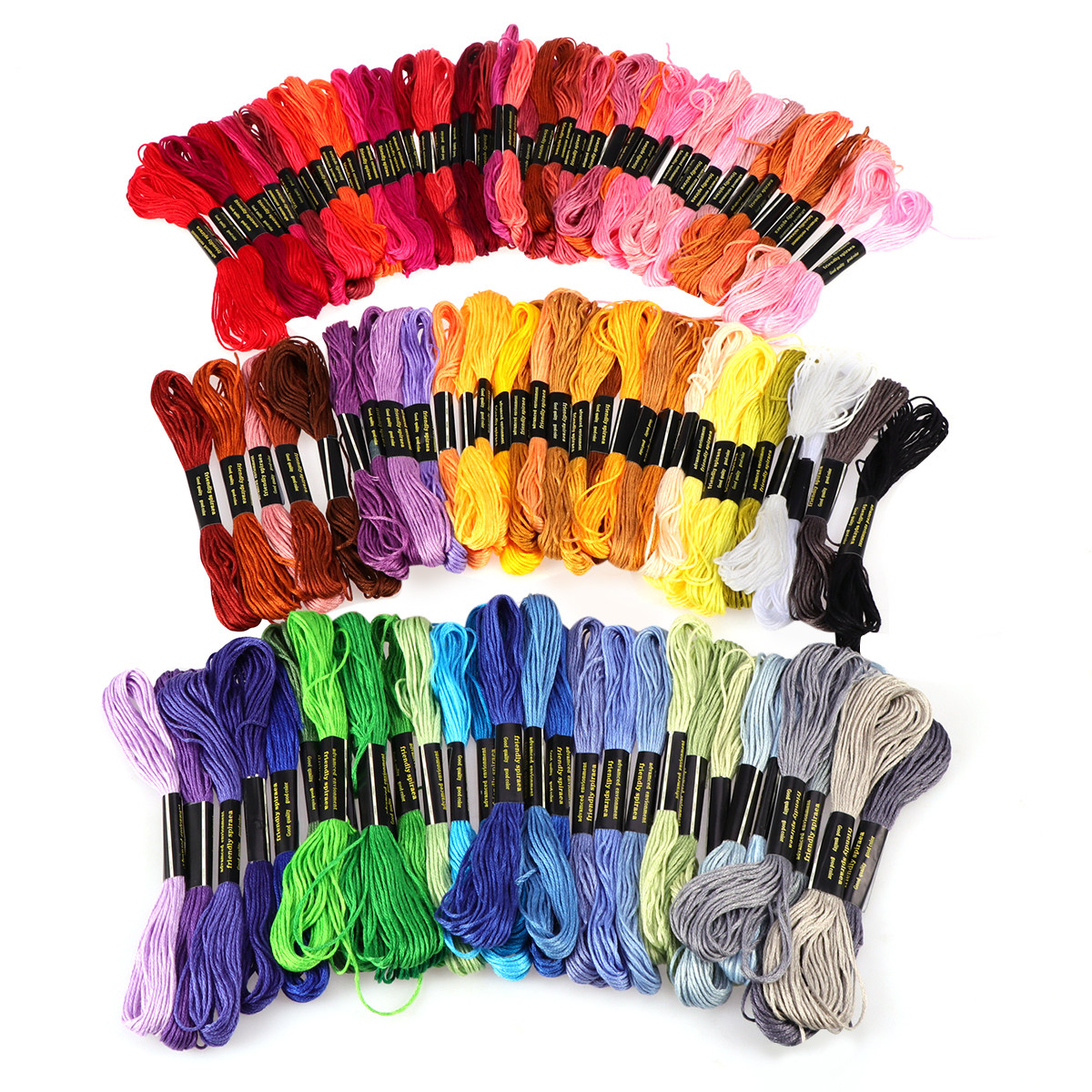 100Pcs 8M Multicolor Cross Sti - Embroidery Floss Thread incelemesi ve fiyatı