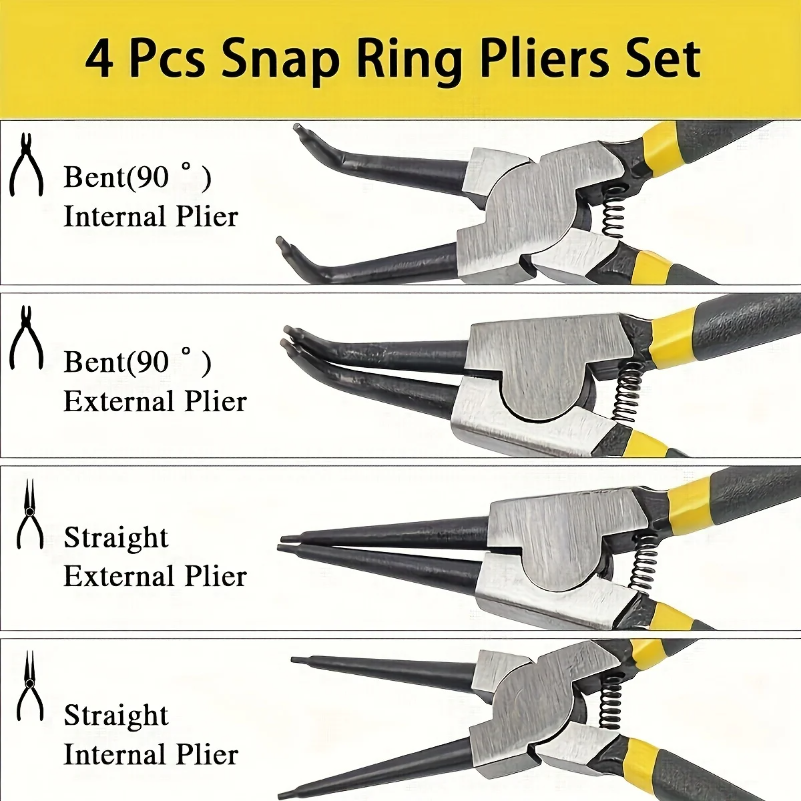 4 Pcs Snap Ring Pliers Set, 7  - Snap Button Plier incelemesi ve fiyatı