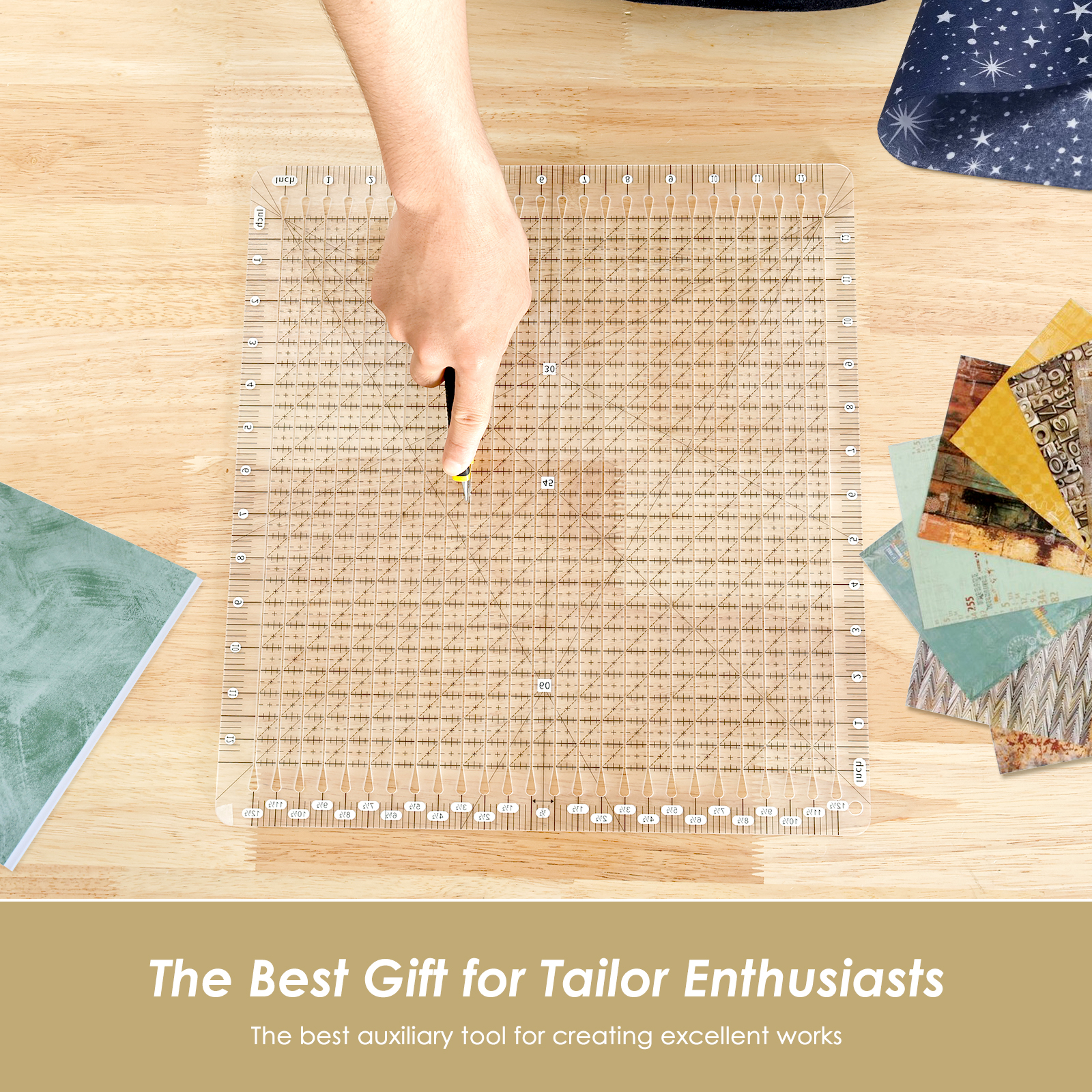 Quilting Ruler 12 x 12 Inches  - Quilting Ruler Square incelemesi ve fiyatı