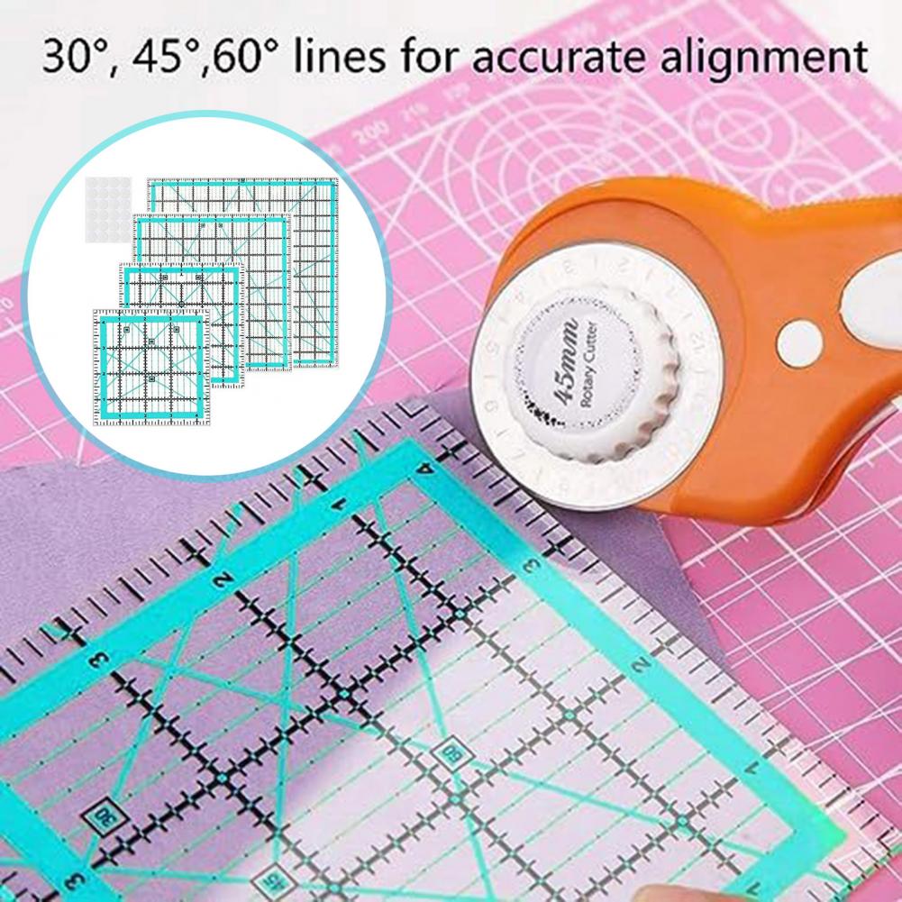 4Pcs Acrylic Quilting Ruler wi - Quilting Ruler Square incelemesi ve fiyatı