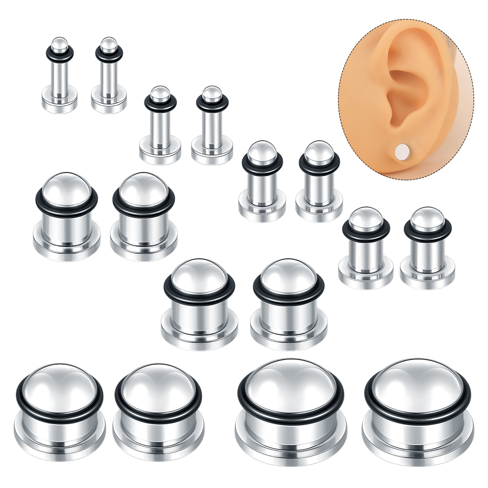 1Pair Stainless Steel Ear Tunn - Seam Gauge Metal incelemesi ve fiyatı