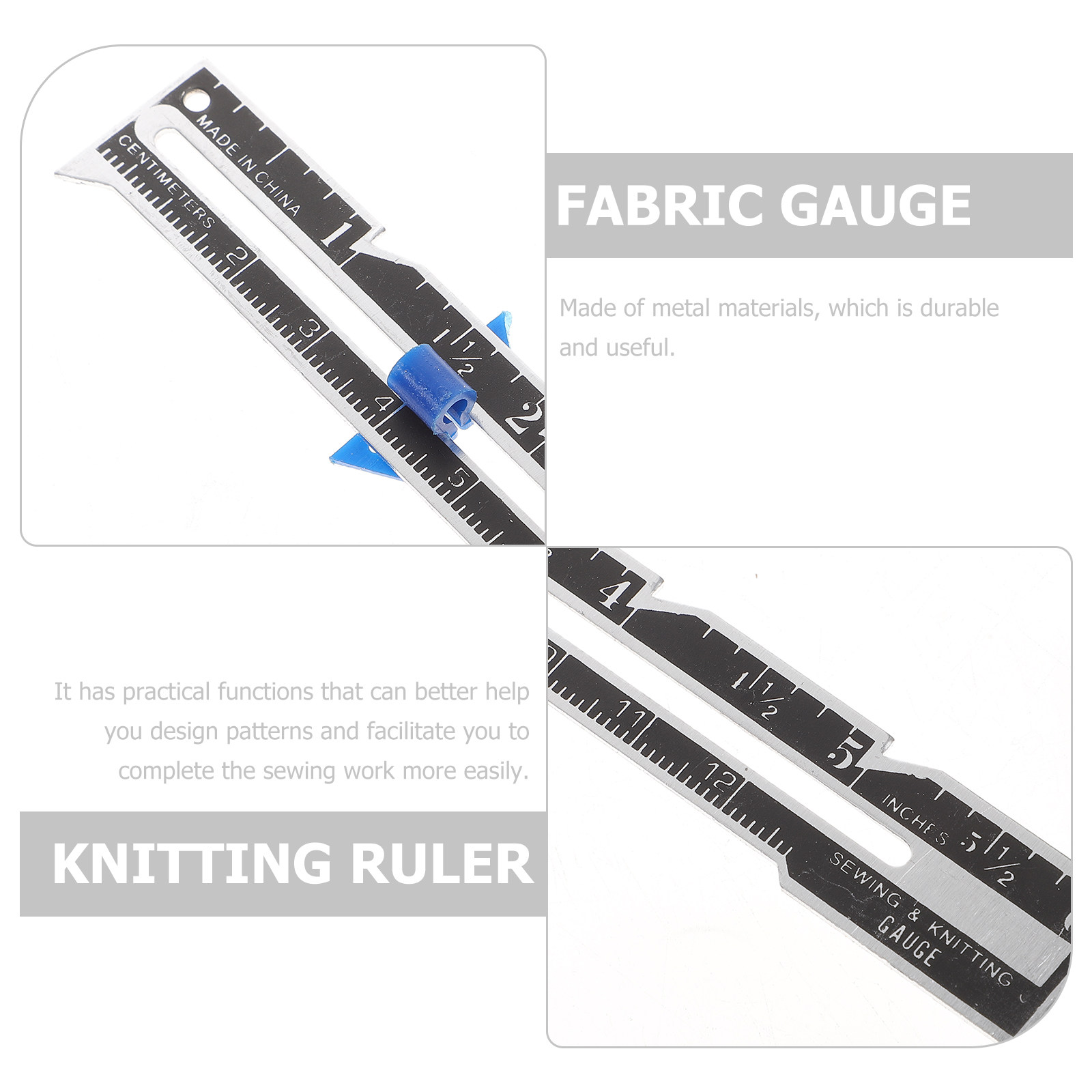 12Pcs Metal Quilting Ruler 6 I - Seam Gauge Metal incelemesi ve fiyatı
