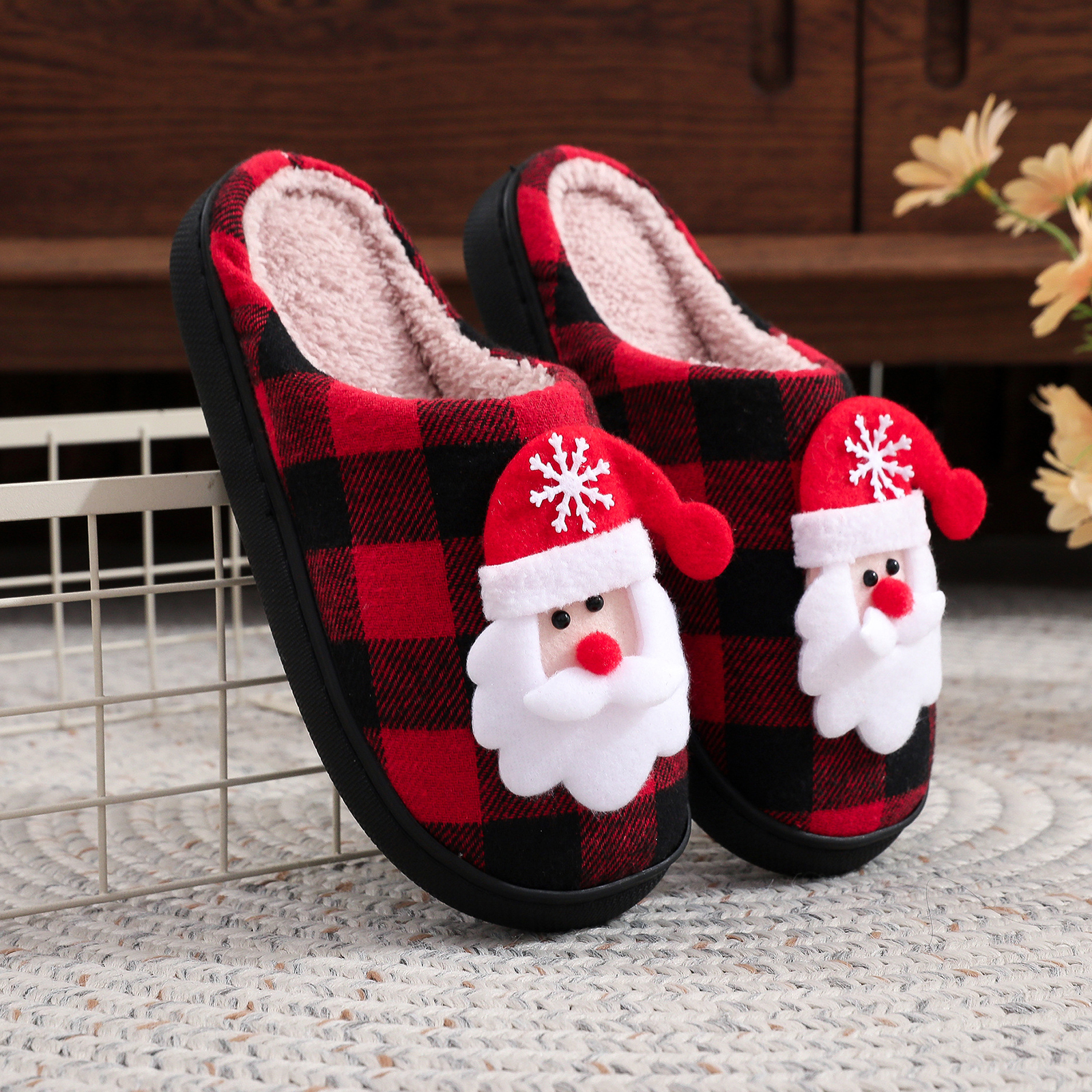 Christmas Couple Fuzzy Slipper - Sewing House incelemesi ve fiyatı