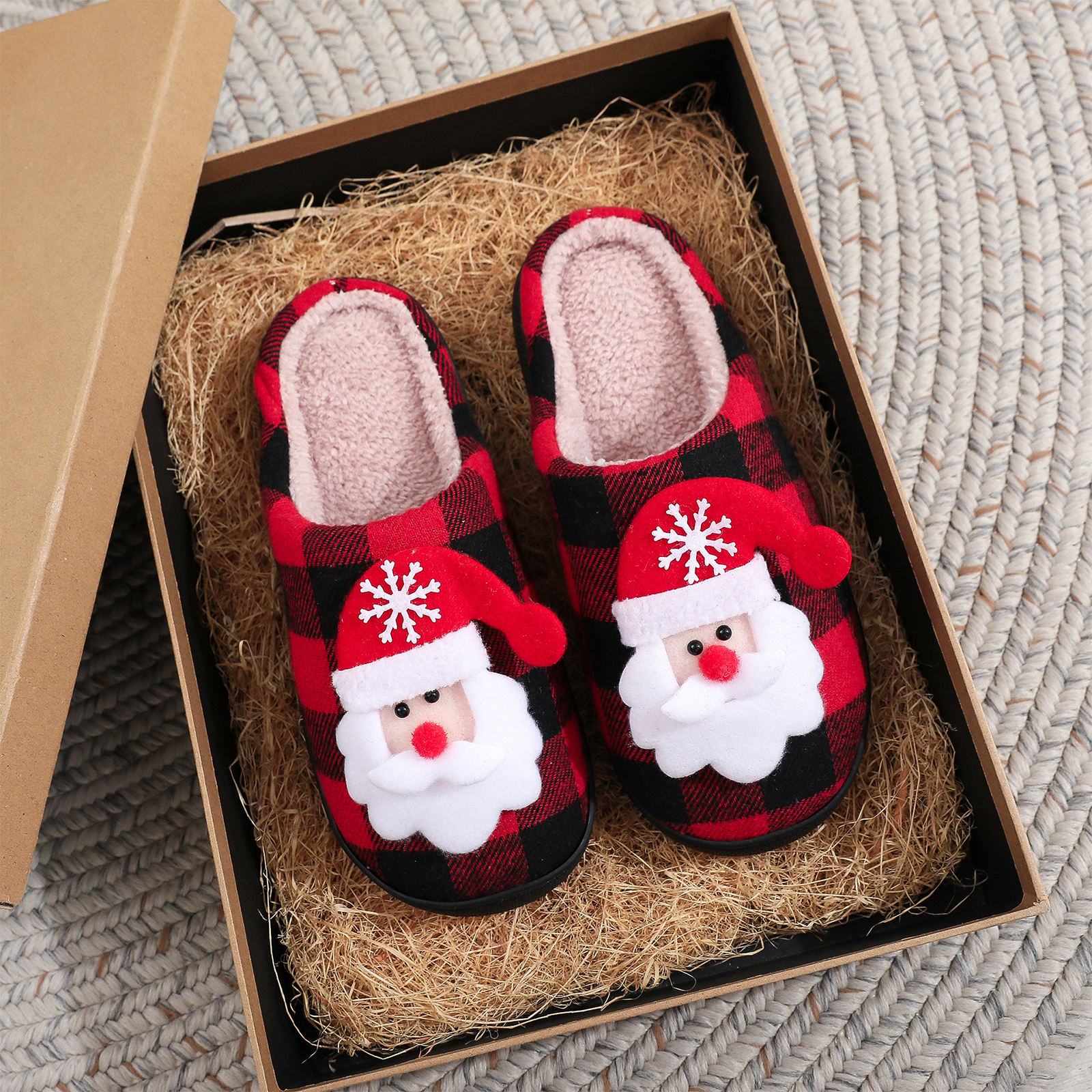Christmas Couple Fuzzy Slipper - Sewing House incelemesi ve fiyatı