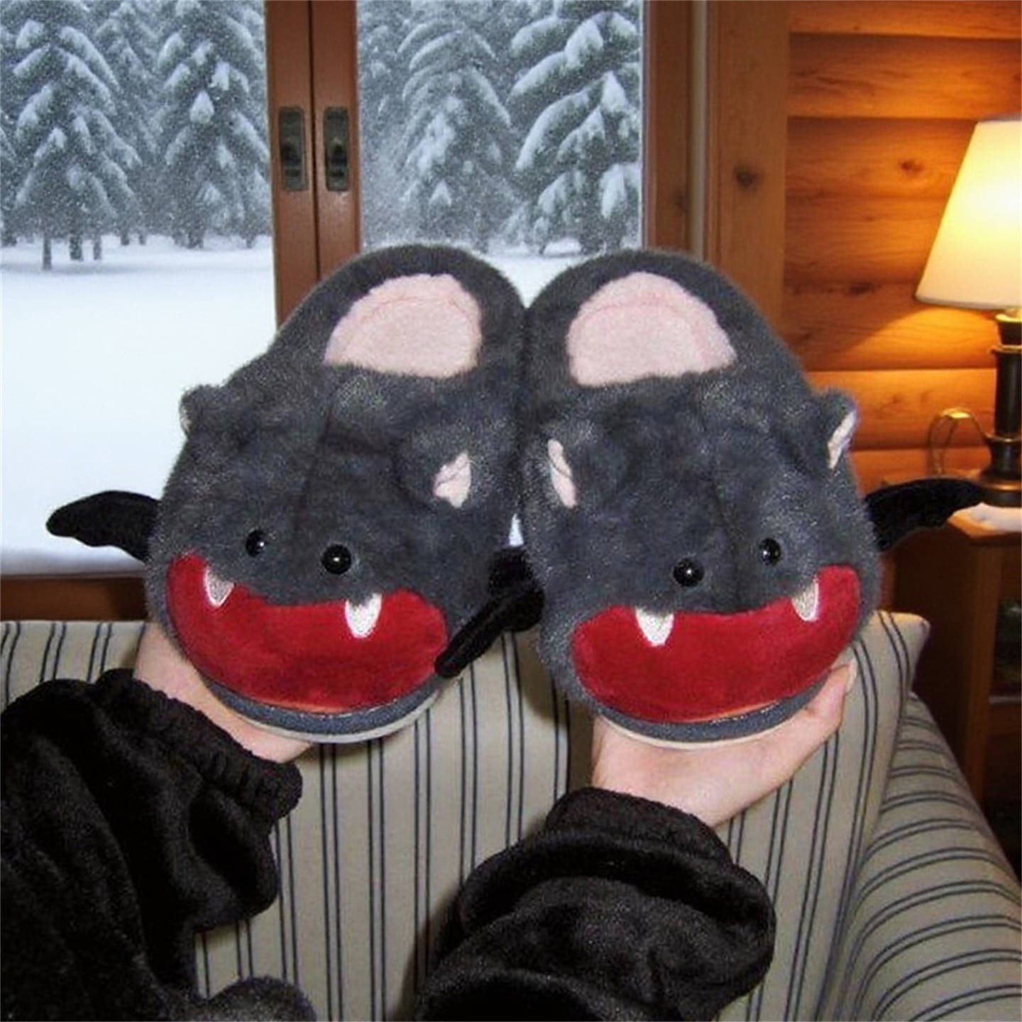 Halloween Bat Plush Slippers W - Sewing House incelemesi ve fiyatı