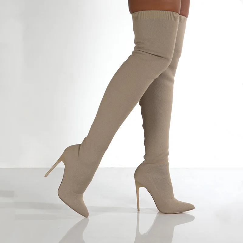 Women Autumn Over The Knee Boo - Sewing Knit incelemesi ve fiyatı