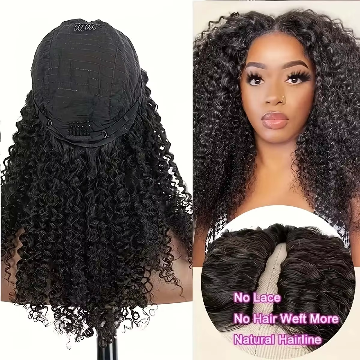 30 Inch Curly V Part Wig Human - Sewing V incelemesi ve fiyatı