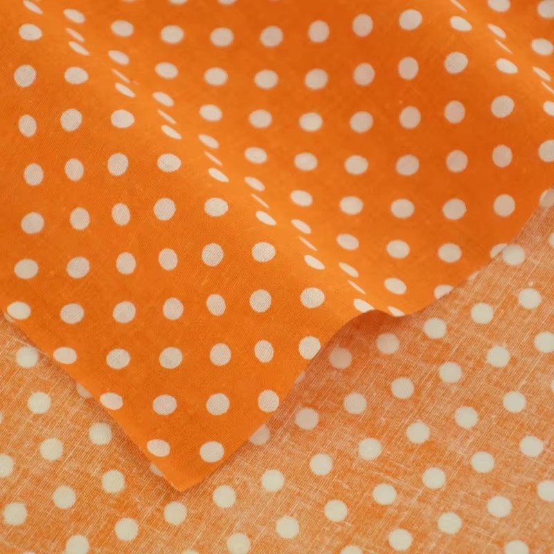 50X150CM White Orange Polka Do - Sewing Textiles incelemesi ve fiyatı