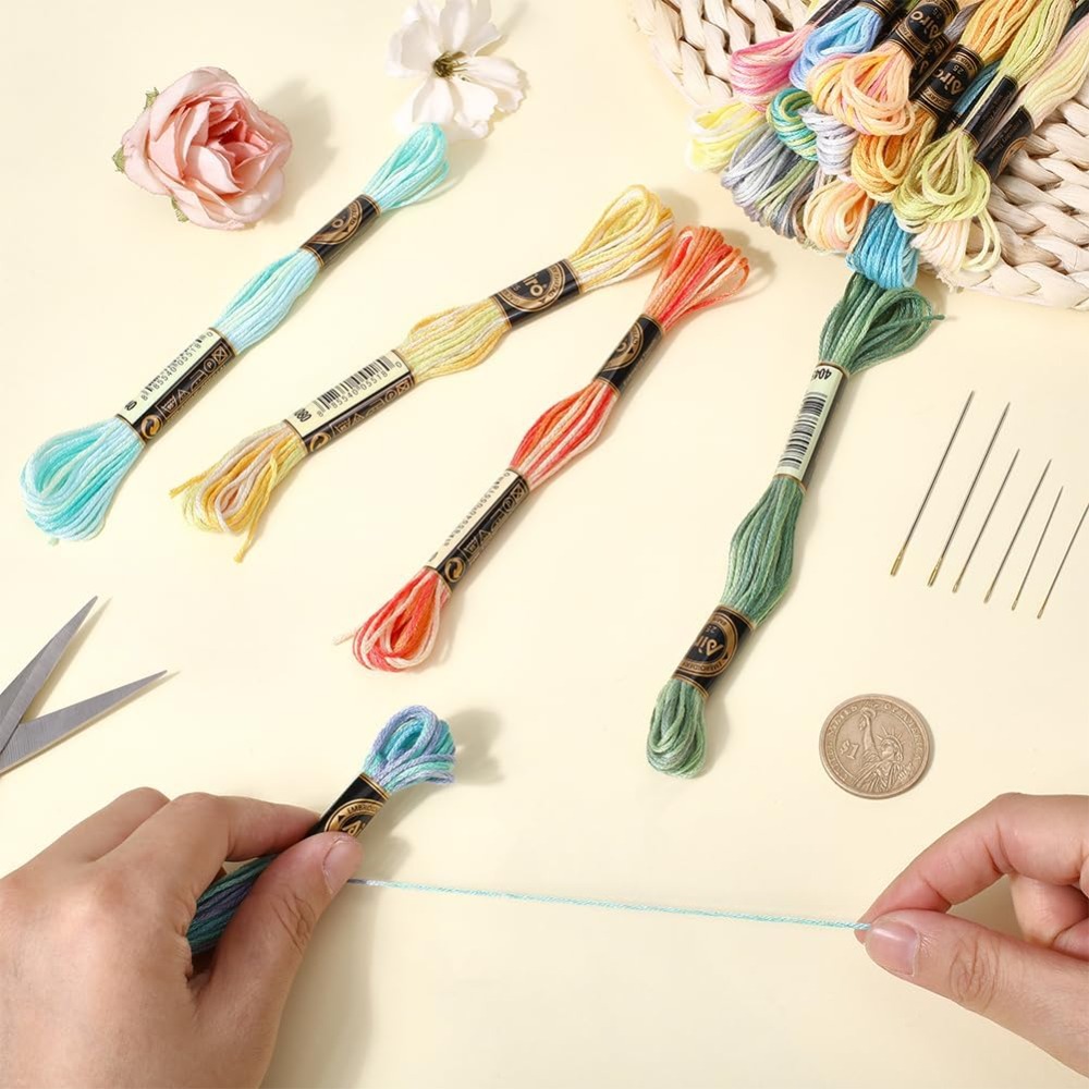 18 Skeins 6-Ply Polyester Embr - Embroidery Floss Thread incelemesi ve fiyatı