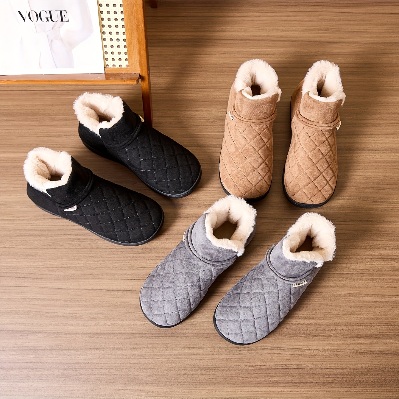 Winter Warm Plush Slippers Men - Sewing House incelemesi ve fiyatı