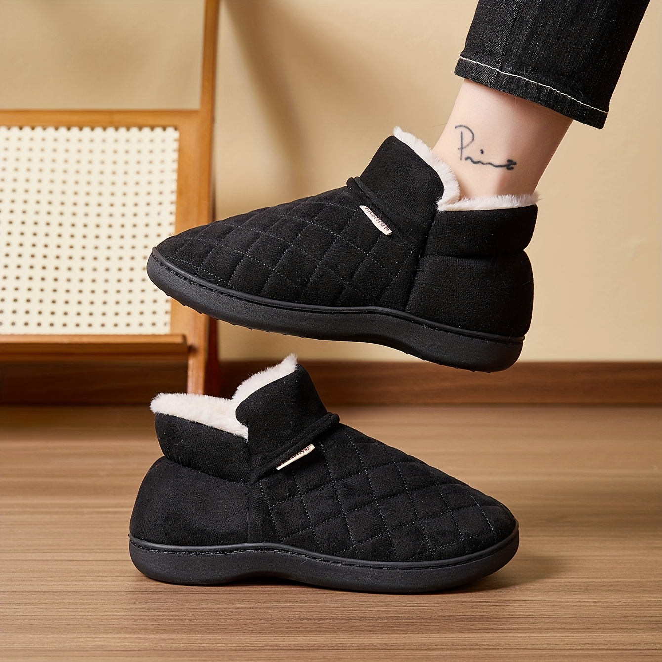 Winter Warm Plush Slippers Men - Sewing House incelemesi ve fiyatı