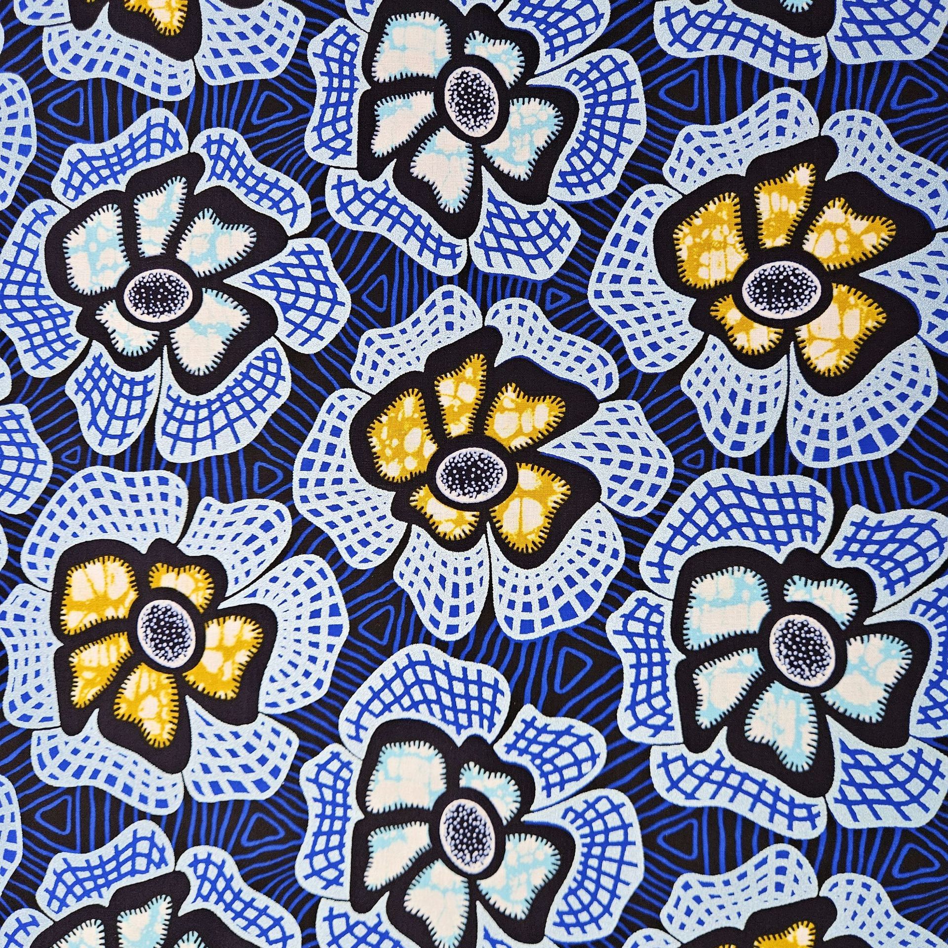6Yards Long Blue Cotton Africa - Sewing Batik incelemesi ve fiyatı