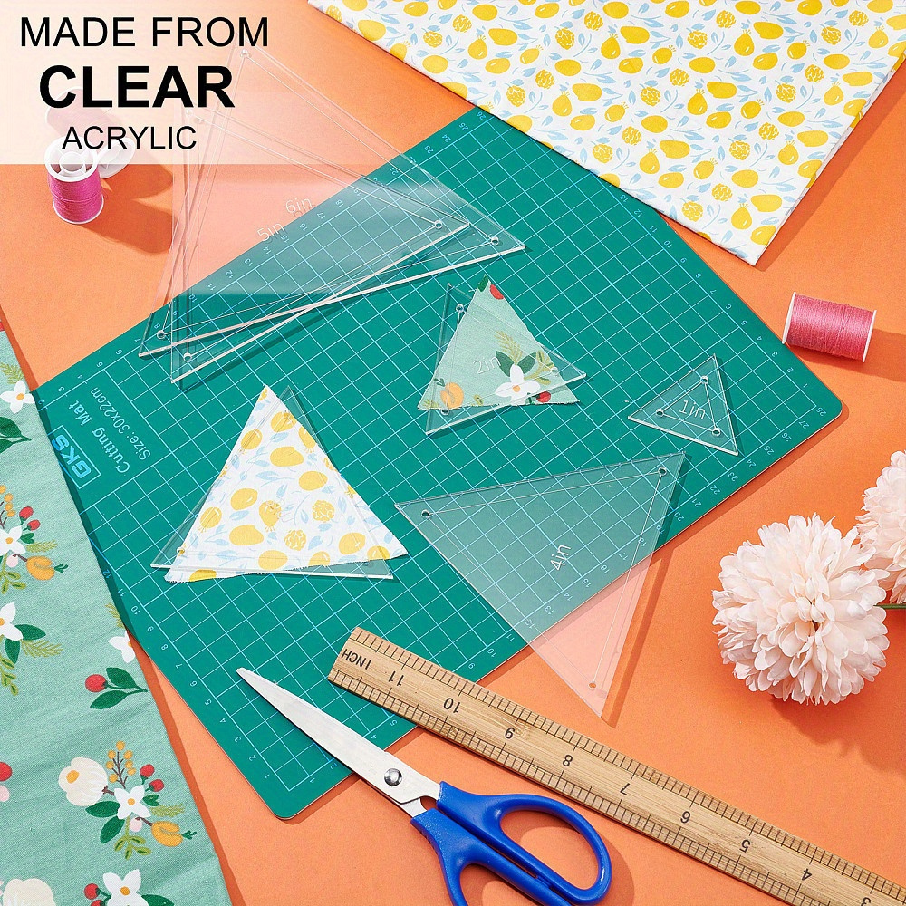 6pcs Acrylic Patchwork Triangl - Quilting Ruler Square incelemesi ve fiyatı