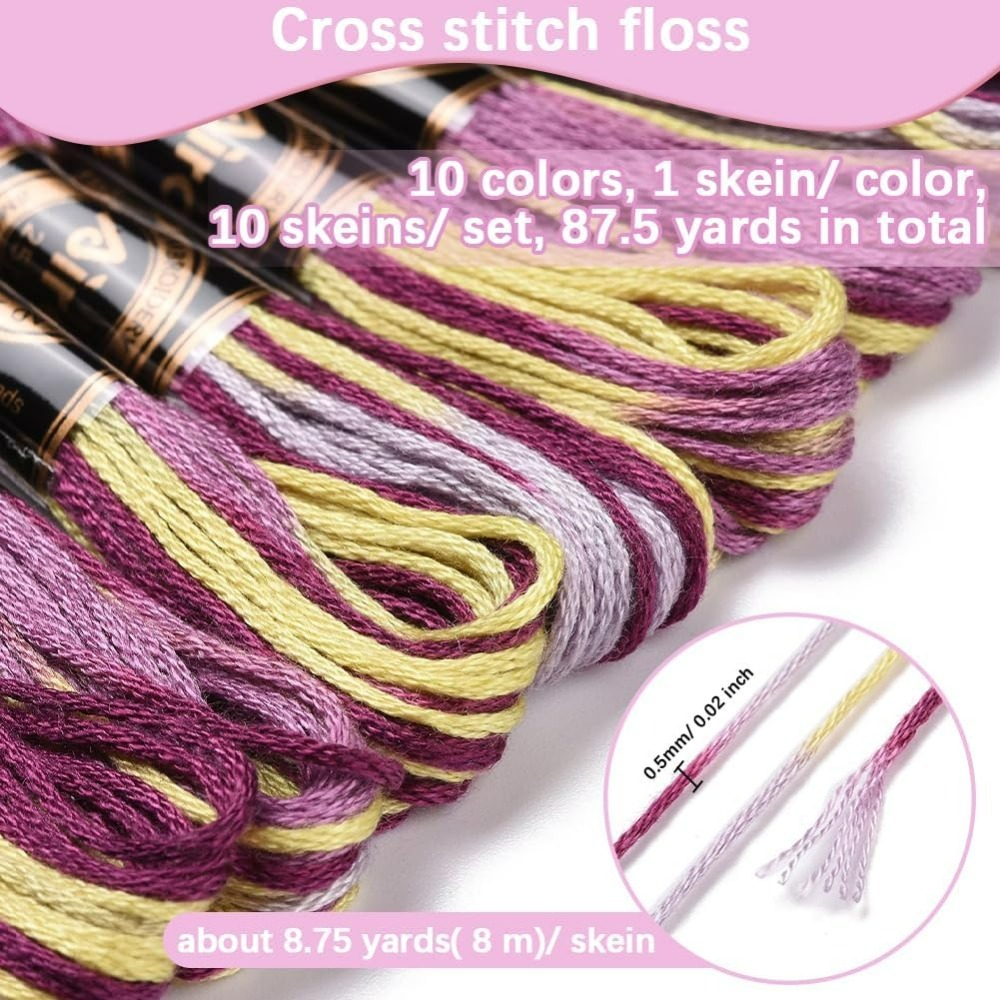 6 Strands Purple Variegated Em - Embroidery Floss Thread incelemesi ve fiyatı