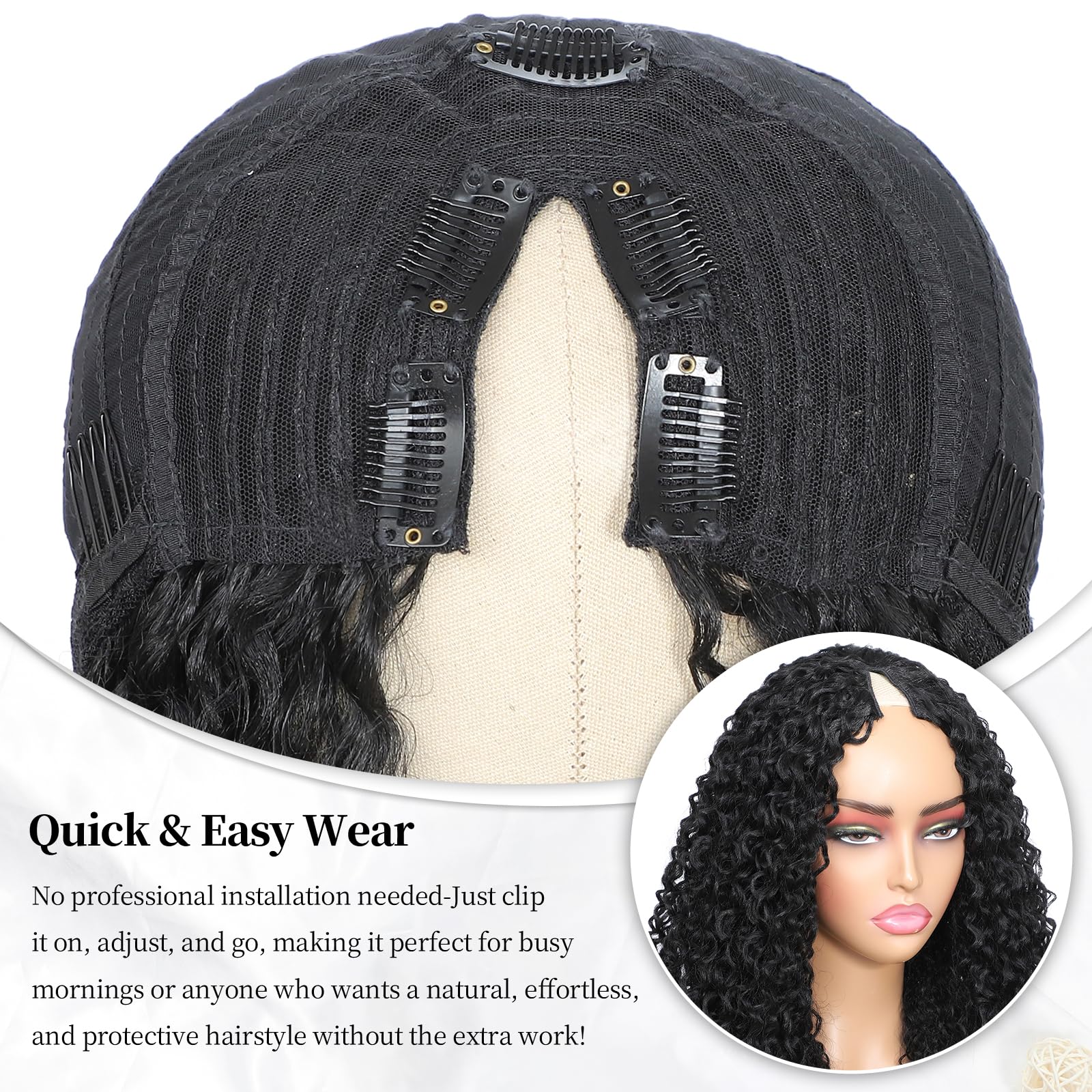 Curly V Part Wig Human Hair No - Sewing V incelemesi ve fiyatı