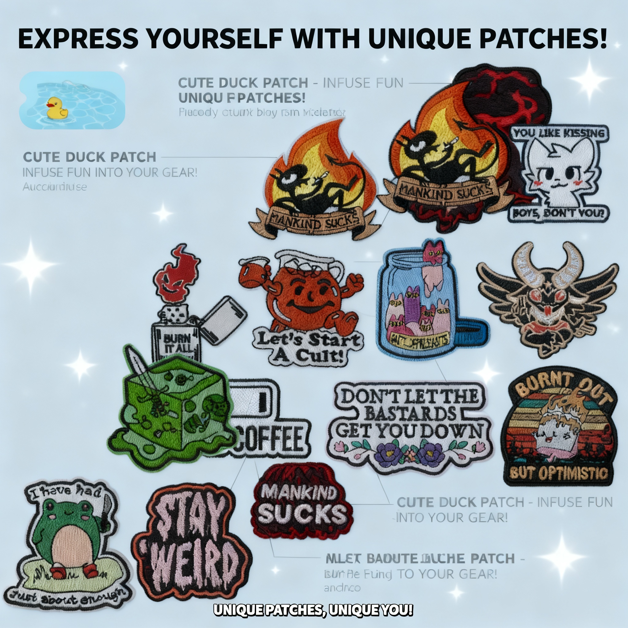 Funny Badge Quotes Cartoon Ani - Iron On Patch incelemesi ve fiyatı