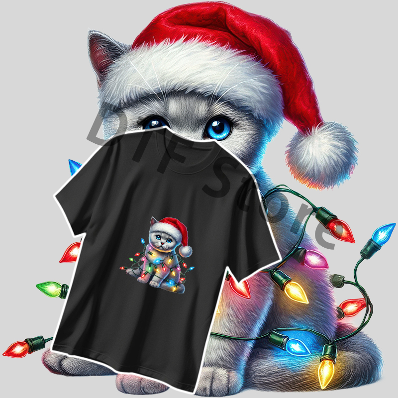 Christmas Camouflage Lamp Cat  - Iron On Patch incelemesi ve fiyatı