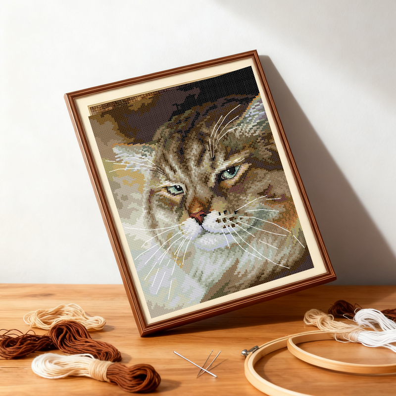 An Angry Cat HD Pattern Embroi - Textile Sewing Patterns incelemesi ve fiyatı
