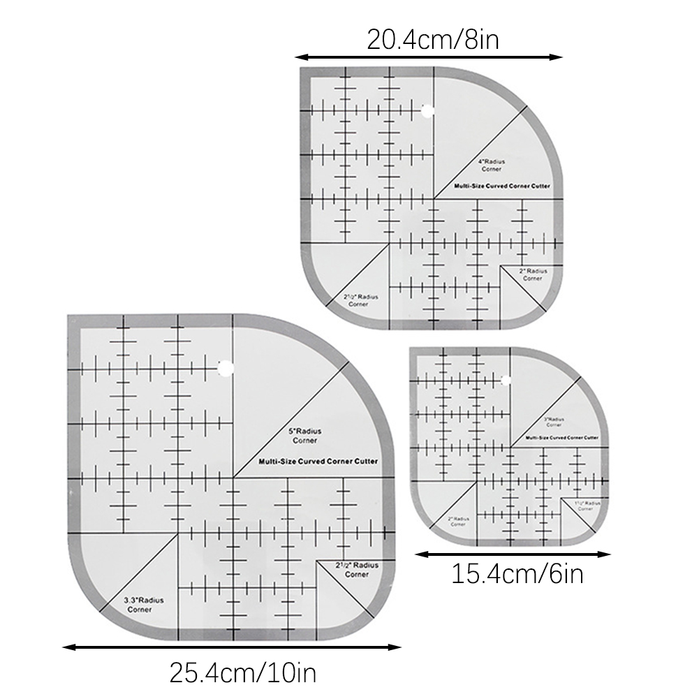 Non Slip Curved Corner Cutter  - Quilting Ruler Square incelemesi ve fiyatı