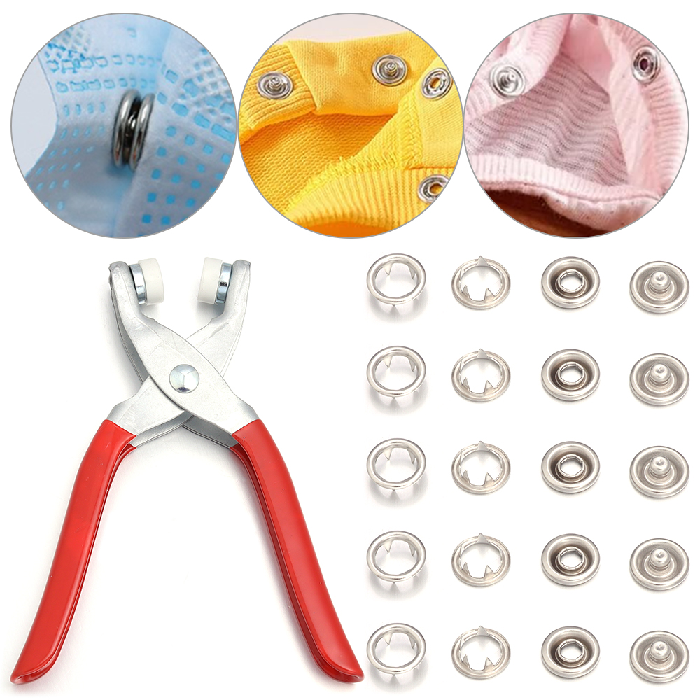 50sets 7.5/9.5/11mm Stainless  - Snap Button Plier incelemesi ve fiyatı