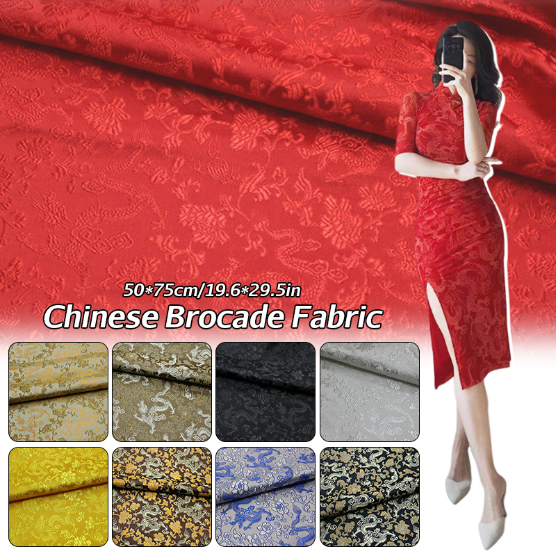 Satin Silk Fabric Brocade Jacq - Textile Sewing Patterns incelemesi ve fiyatı