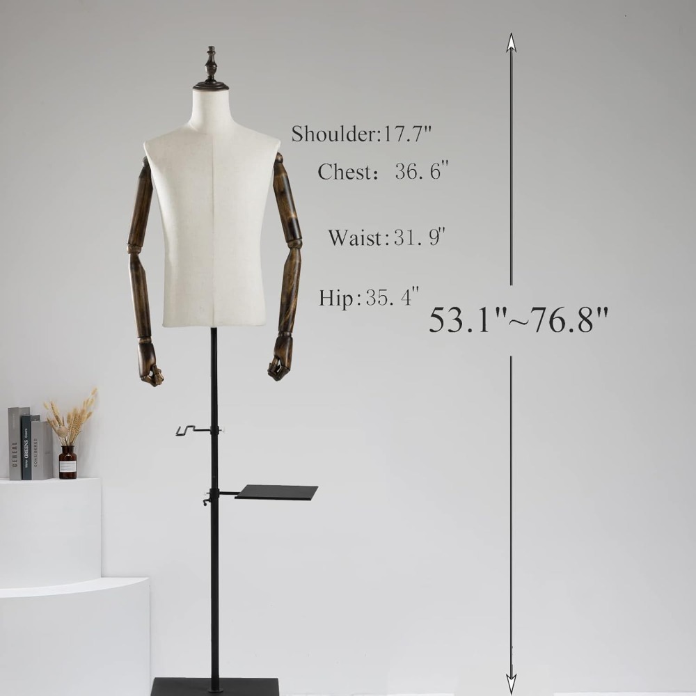 53-76inch Male Mannequin Torso - Dress Form Mannequin incelemesi ve fiyatı