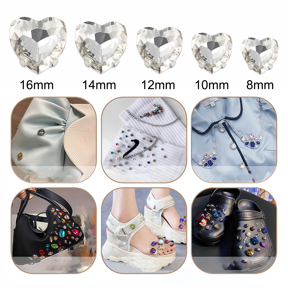 Heart Shape Glass Rhinestones  - Sewing V incelemesi ve fiyatı
