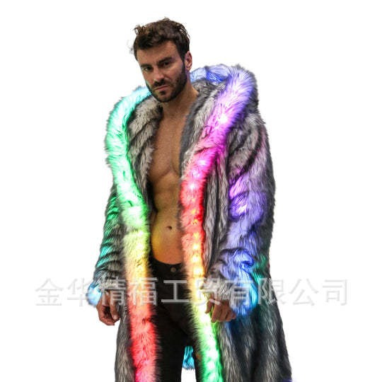 Faux Fur Coat Men Hooded Outer - Sewing V incelemesi ve fiyatı