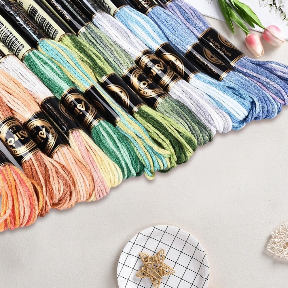 12 Skeins 105 Yards Cross Stit - Embroidery Floss Thread incelemesi ve fiyatı