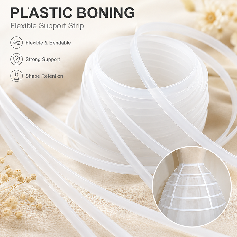 20Meters 4-12mm Clear PP Plast - Textile Sewing Support incelemesi ve fiyatı