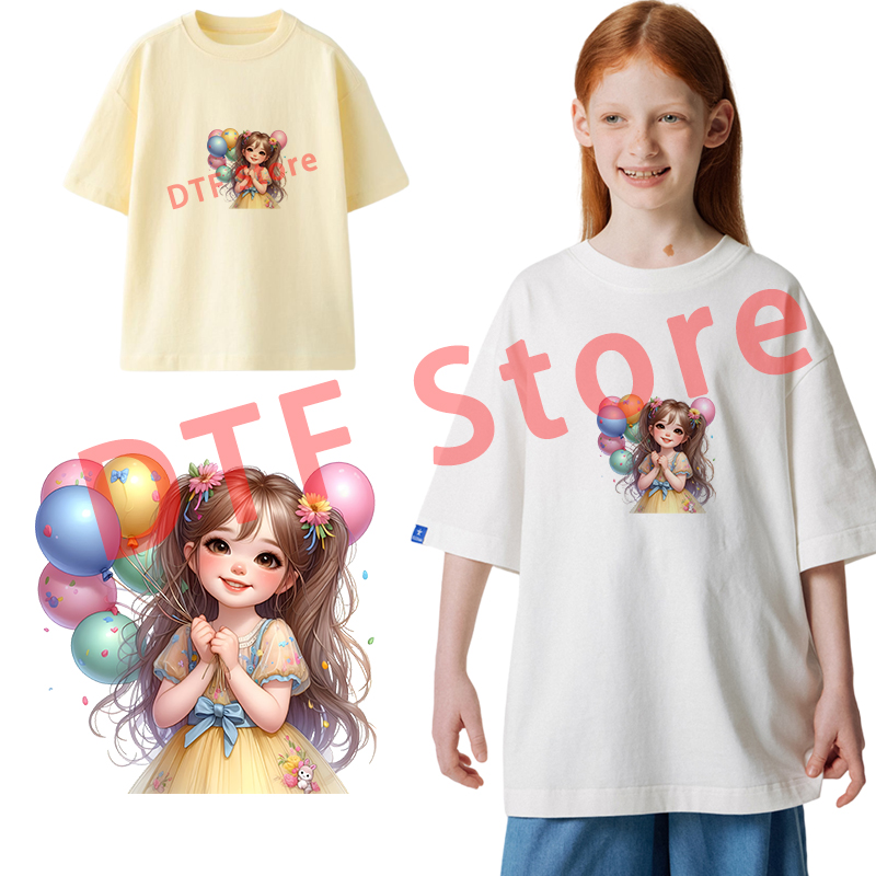 Cute balloon girl DTF heat tra - Iron On Patch incelemesi ve fiyatı