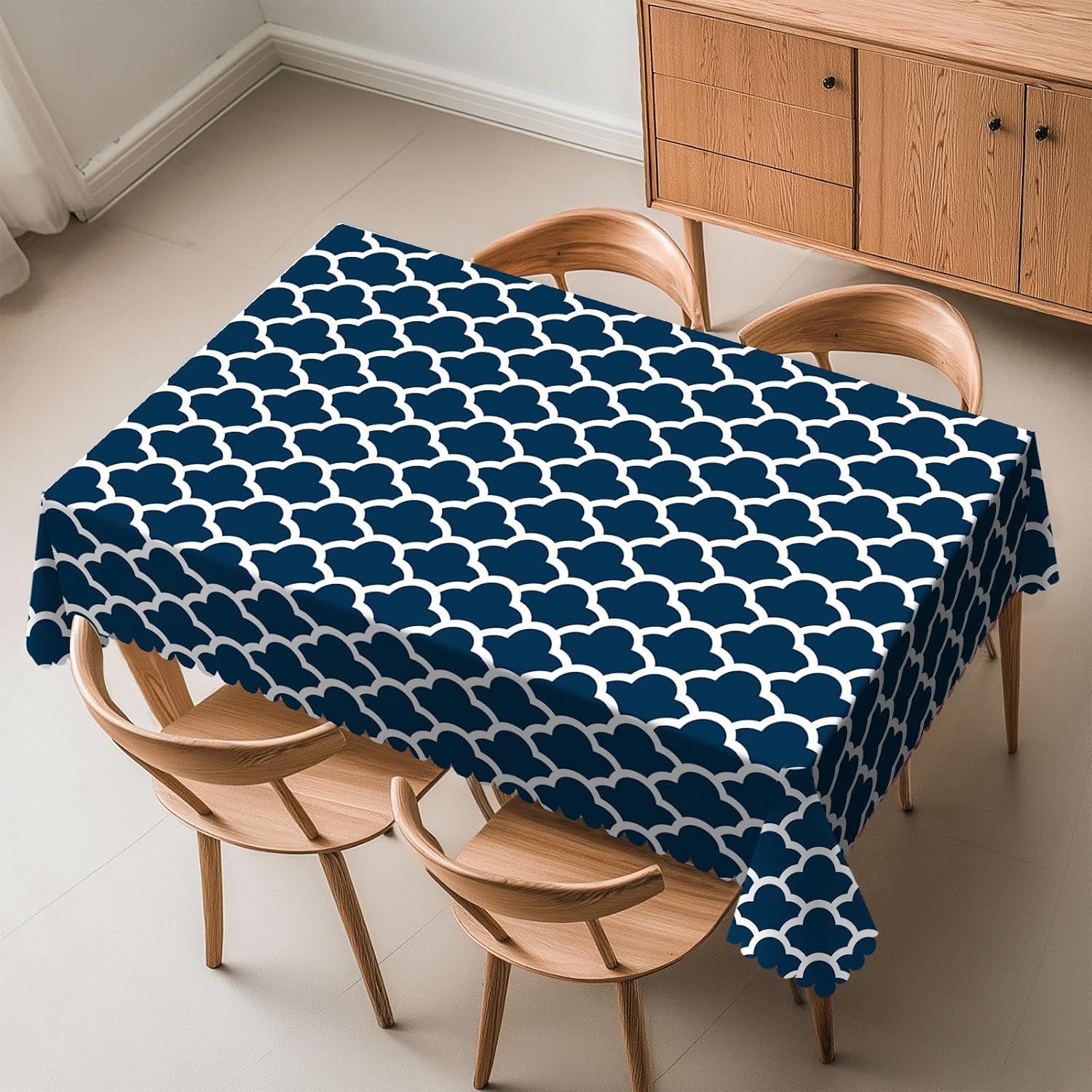 Blue Tablecloth Navy Cloud Sea - Century Textile & Sewing Supply Online Shopping incelemesi ve fiyatı