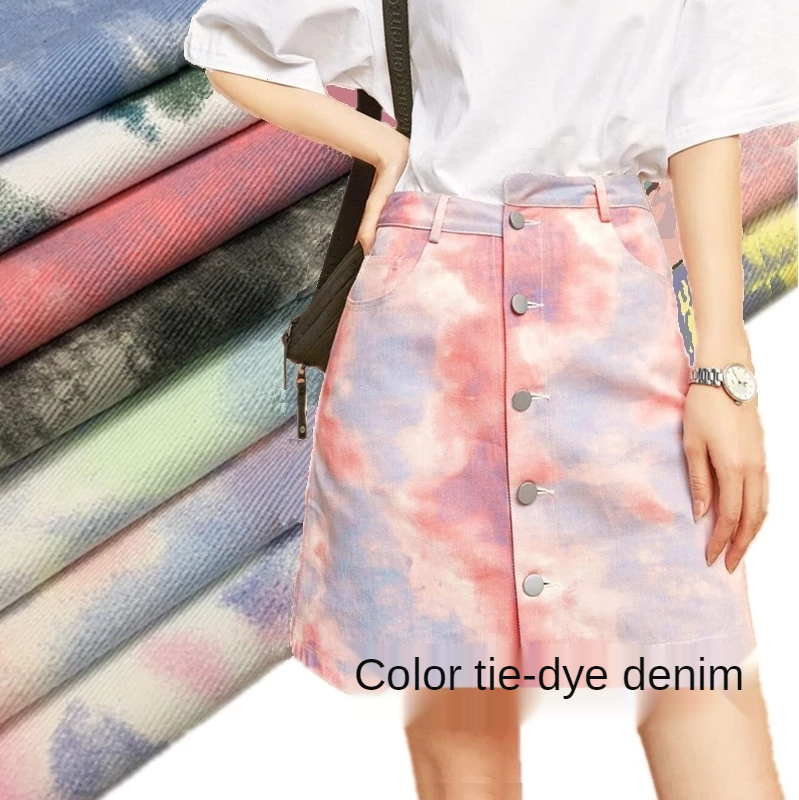 Color Tie Dye Washed Denim Fab - Sewing Tie Dye incelemesi ve fiyatı