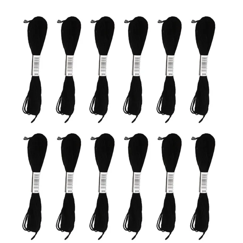 24PCS Black White Cross Stitch - Embroidery Floss Thread incelemesi ve fiyatı