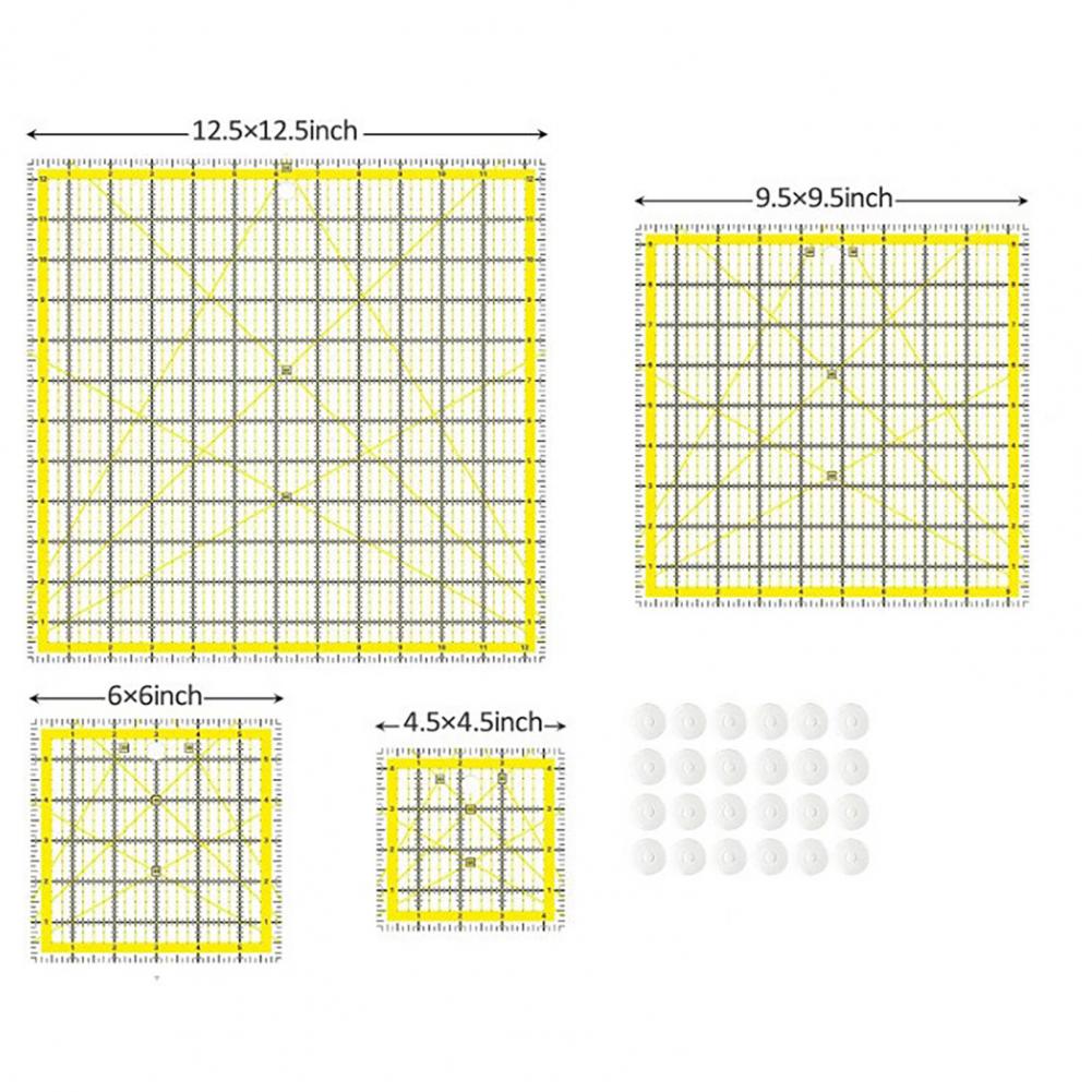 4Pcs Acrylic Quilting Ruler Sq - Quilting Ruler Square incelemesi ve fiyatı