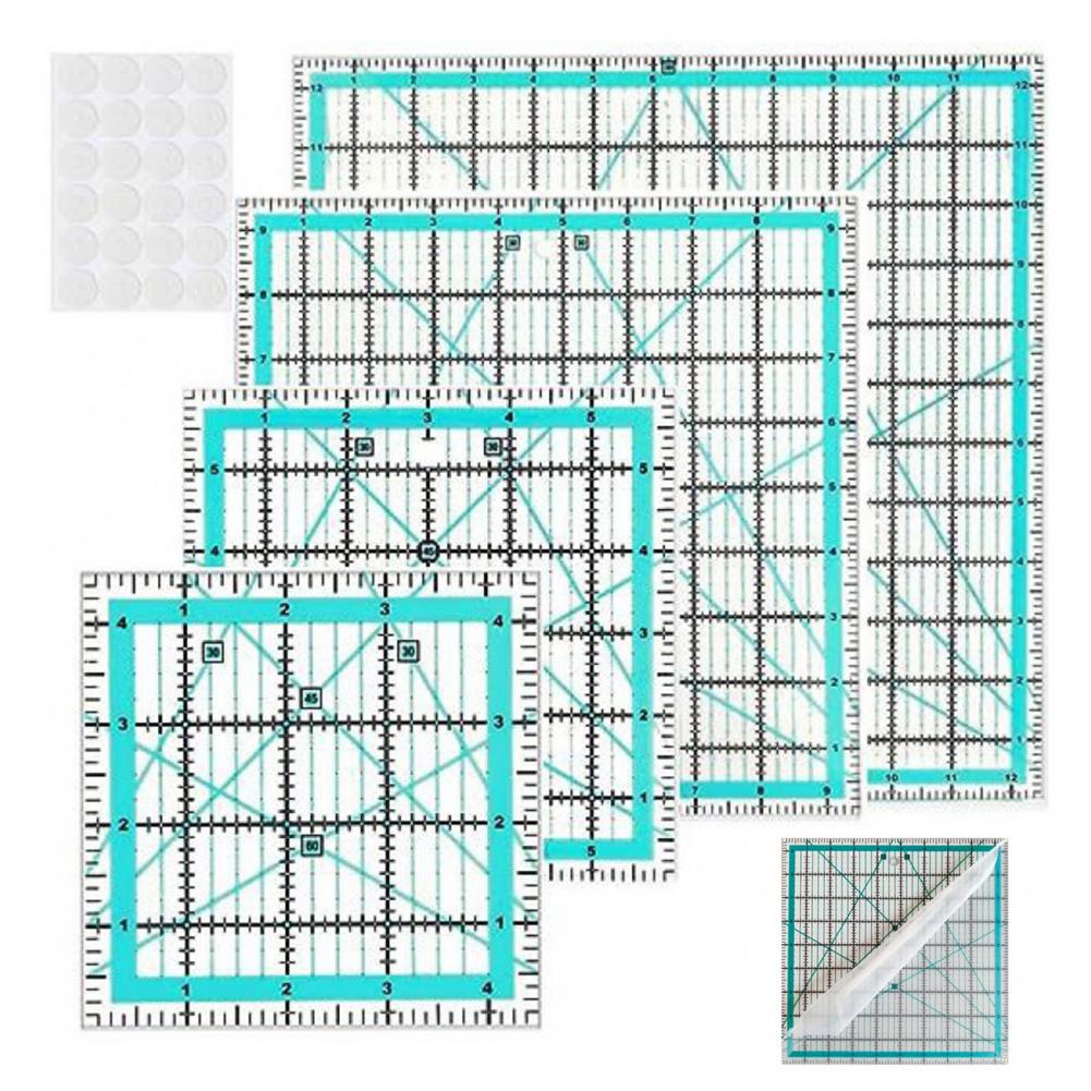 4Pcs Acrylic Quilting Ruler Sq - Quilting Ruler Square incelemesi ve fiyatı