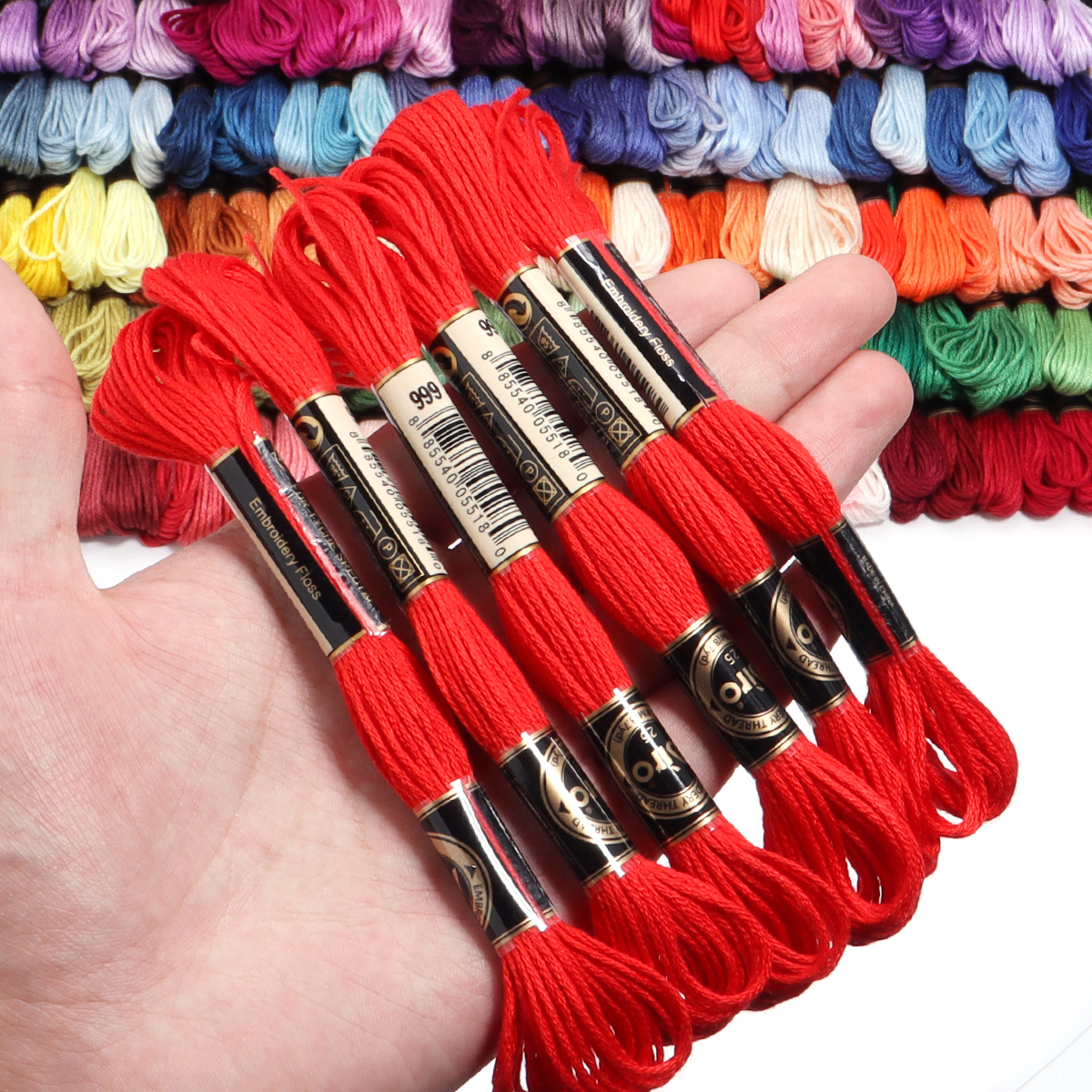 6Pcs/Lot Multicolor Polyester  - Embroidery Floss Thread incelemesi ve fiyatı
